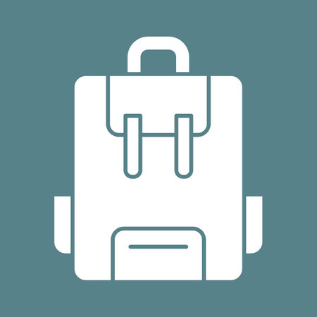 School Bag icon vector image. Can also be used for education. Suitable for use on web apps, mobile apps and print media.のイラスト素材