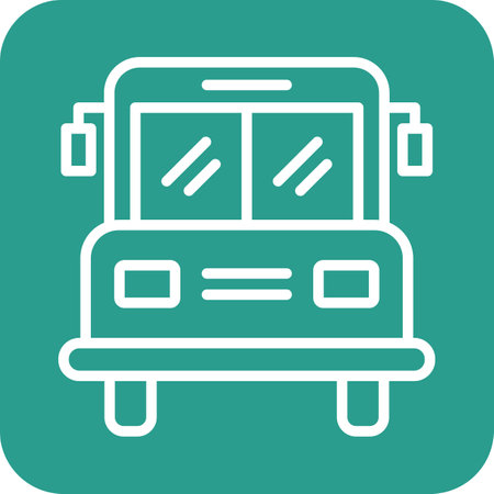 Bus, school, transport icon vector image. Can also be used for education. Suitable for use on web apps, mobile apps and print media.のイラスト素材