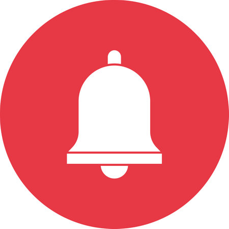 Bell, ring, alarm icon vector image. Can also be used for education. Suitable for use on web apps, mobile apps and print media.のイラスト素材