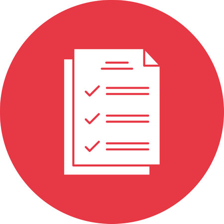 Test, examination, document icon vector image. Can also be used for education. Suitable for use on web apps, mobile apps and print media.のイラスト素材