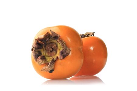 Kaki fruit on white Backgroundの写真素材