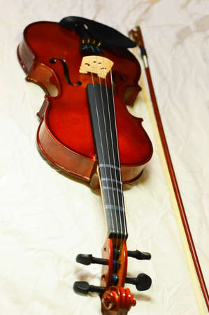 Close up shot of a violin,on white background . blur photoの写真素材