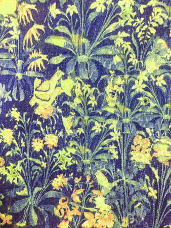 Floral Seamless pattern with paisley ornament. fabric design stock photo