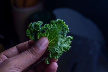 hand holding French fries potatoes isolated on white backgroundの写真素材