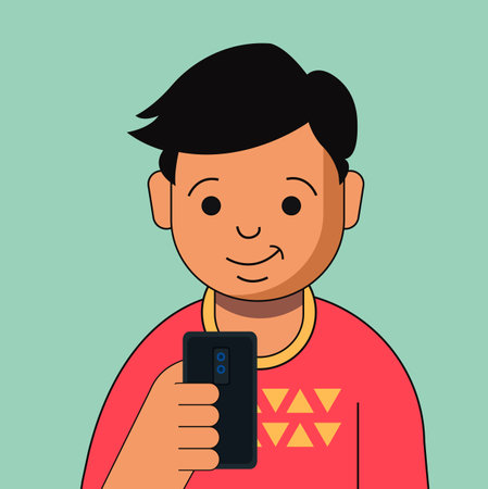 Boy clicked selfie photo