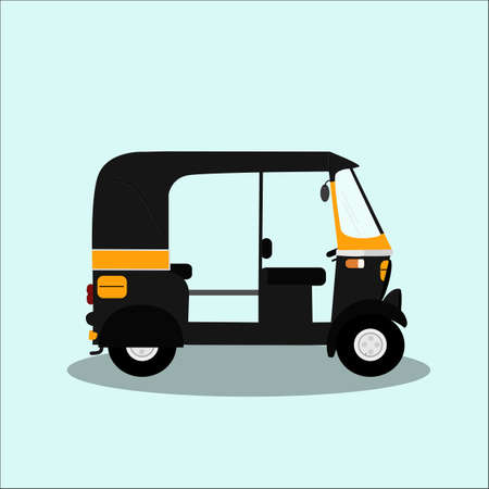 Cartoon style Indian public vehicle.