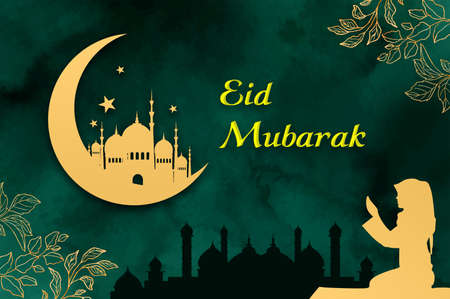 Wall paper design of famous festival âEid.の写真素材