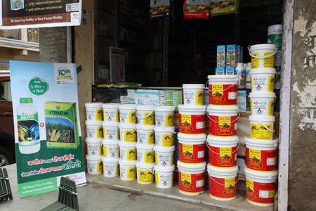 An Indian rural area old Hardware shop.の写真素材