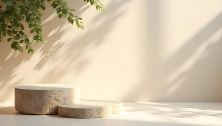 3d render of minimal product display podium for mock up and product presentation.の素材