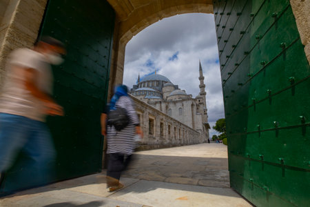 The Sultan Ahmed Mosque in Istanbul, Turkeyの写真素材