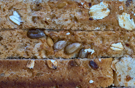 Sliced seeded and multigrain sandwich breadの写真素材