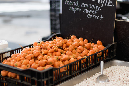 Farmers market stall carrot