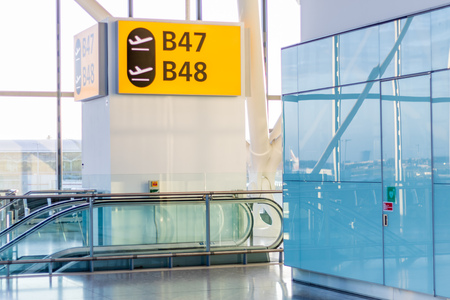 airport gate signsの写真素材