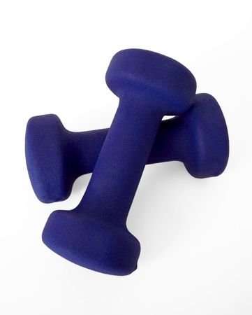 Freehand weights, Photographed in natural light on a white background. Path included in file.の写真素材