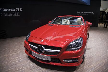 GENEVA, SWITZERLAND - MARCH 4, 2011 - Aston Martin Virage is presented at the annual motor show in...