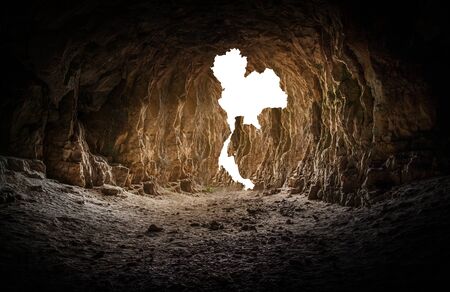 Thailand Map with Creative cave background 3D Illustrationの写真素材