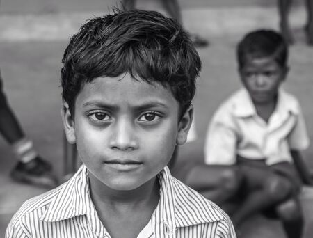 Little indian boy at school