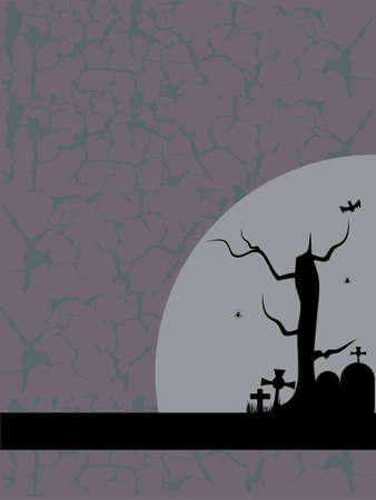 The silhouette cemetery background for cards and others.のイラスト素材