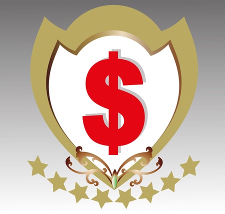 The symbol of Dollar in vector のイラスト素材