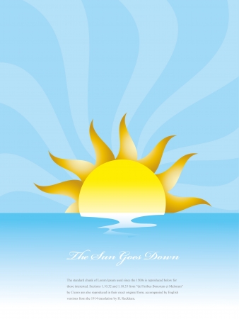 The vector of the sun going up or going down のイラスト素材
