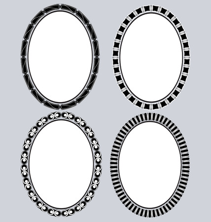 Set of decorative frames template in vector.のイラスト素材