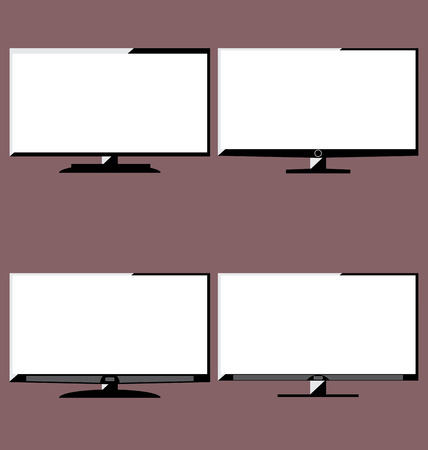 LCD or LED television icons in vector.のイラスト素材