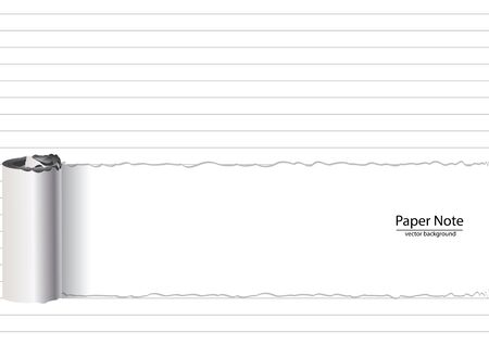 Paper note tearing background in vector.のイラスト素材