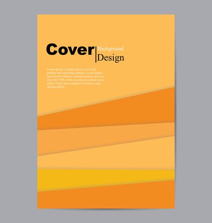 Book Cover with Piece of Colorful Papers %u2013 Cover template for book, brochure,  report or poster  with piece of colorful papers design.のイラスト素材