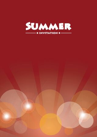 Summer light flare poster with text for background.のイラスト素材