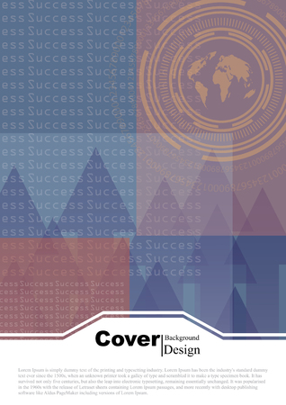 Cover template with world business concept for book, brochure, report or poster.のイラスト素材