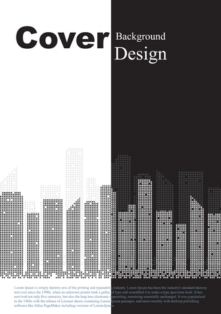 Cover template with city concept for book, brochure, report or poster.のイラスト素材