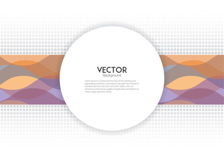Abstract color wave line with white banner for template.のイラスト素材