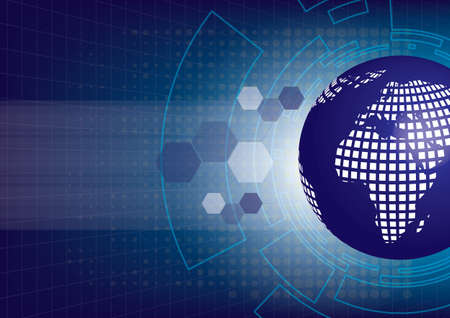 Digital world technology concept for background.のイラスト素材