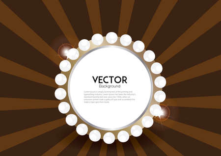 Billboard banner with light bulb background for template.のイラスト素材