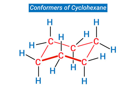 Structure for Conformers of Cyclohexaneのイラスト素材