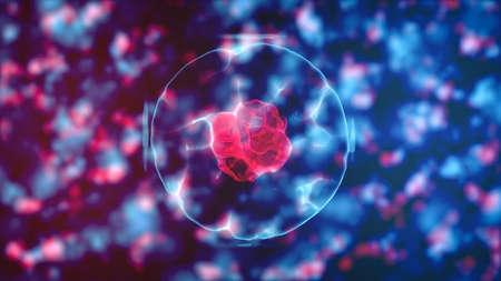 the smallest unit that can live on its own and that makes up all living organisms and the tissues of the body.の写真素材