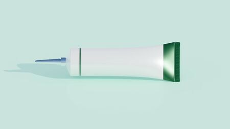 3D Rendering packaging mock up. Suitable for cosmetic, skin care, health care, medicine, or any liquid product.の写真素材