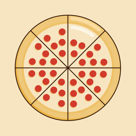 Vector illustration of a Pizza. Suitable for World Food Day, restaurant, meal, and other food theme.のイラスト素材