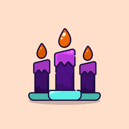 Vector illustration of candles. Suitable for Halloween.のイラスト素材