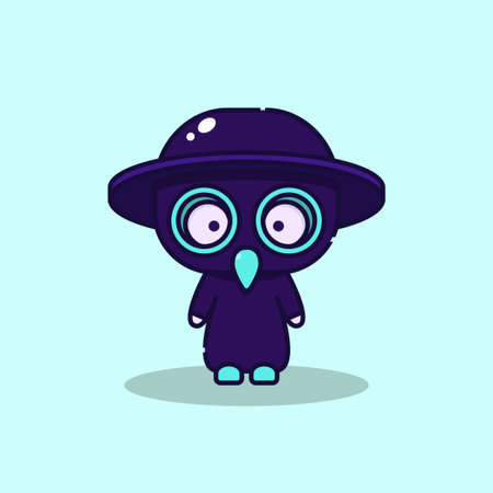 Vector illustration of kid wearing plague doctor costume. Suitable for Halloween.のイラスト素材