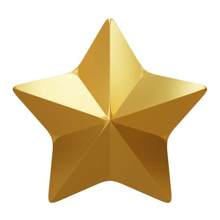 Christmas Pentagram Star Decoration 3D Rendering Illustration design elements,