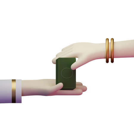 Zakat 3D Render Illustration Design Element. Suitable for Eid Al Fitr or Eid Mubarak theme.