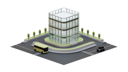 Building 3D Render Illustration Element 06
