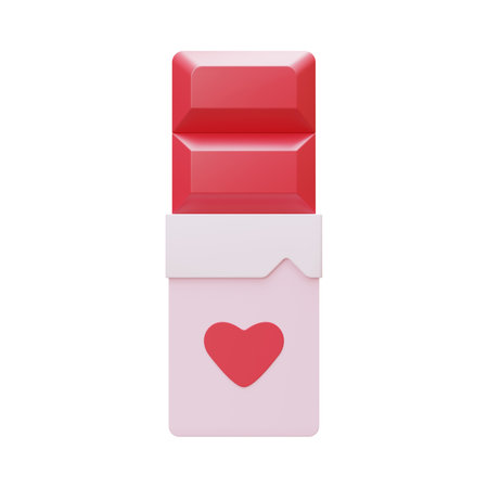 Valentine Pink Chocolate 3D Render Element