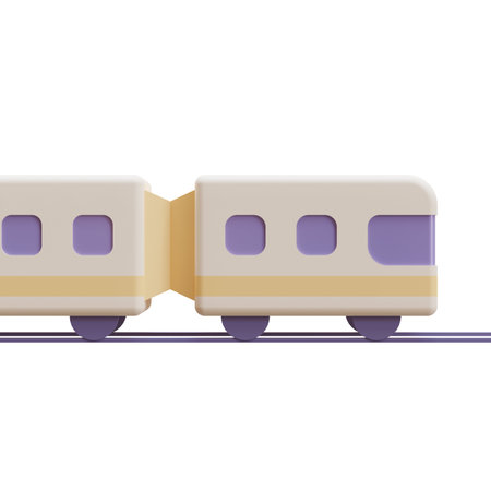 Ramadan Mudik Train 3D Render Element