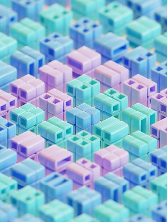 Cube Composition 3d Render Illustration Background 07の写真素材