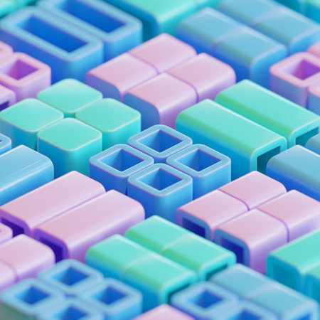 Cube Composition 3d Render Illustration Background 01の写真素材