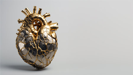 World heart day web page template wIth AI generated illustrationの素材