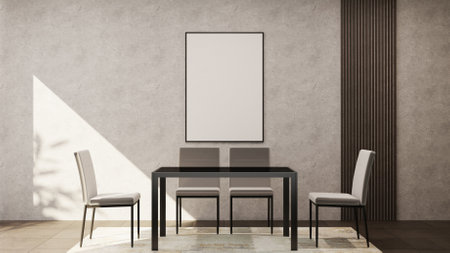 Dining Room 3D Render Illustration 05
