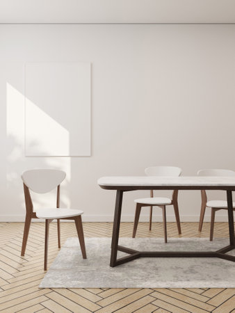 Dining Room 3D Render Illustration 07